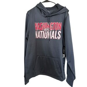 NWT 47 Brand Washington Nationals MLB Hoodie Mens Charcoal Gray Sweatshirt Large